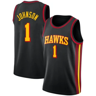 Youth Jalen Johnson Atlanta Hawks Black Swingman Jordan Brand Jersey - Statement Edition
