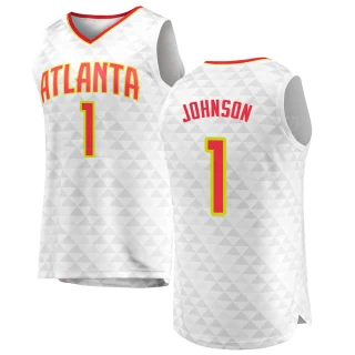 Youth Jalen Johnson Atlanta Hawks White Fast Break Jersey - Association Edition