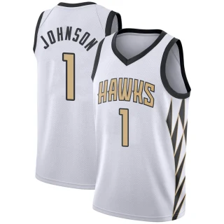 Youth Jalen Johnson Atlanta Hawks White Swingman 2018/19 Jersey - City Edition