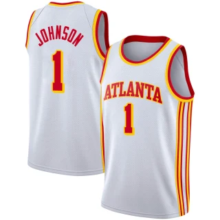 Youth Jalen Johnson Atlanta Hawks White Swingman 2020/21 Jersey - Association Edition