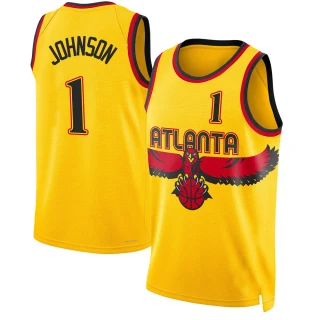 Youth Jalen Johnson Atlanta Hawks Yellow Swingman 2021/22 City Edition Jersey