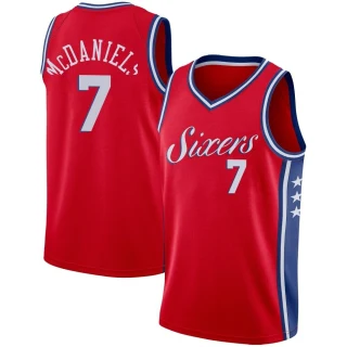 Youth Jalen McDaniels Philadelphia 76ers Red Swingman Jersey - Statement Edition
