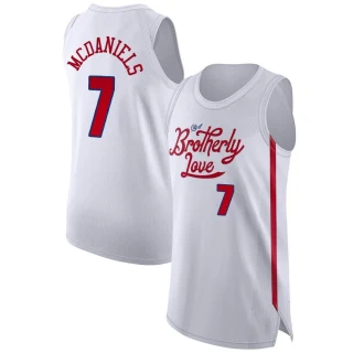 Youth Jalen McDaniels Philadelphia 76ers White Authentic 2022/23 City Edition Jersey