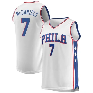Youth Jalen McDaniels Philadelphia 76ers White Fast Break Jersey - Association Edition