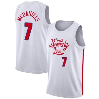 Youth Jalen McDaniels Philadelphia 76ers White Swingman 2022/23 City Edition Jersey