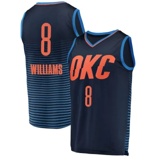 Youth Jalen Williams Oklahoma City Thunder Navy Fast Break Replica Jersey - Statement Edition