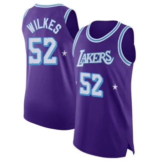 Youth Jamaal Wilkes Los Angeles Lakers Purple Authentic 2021/22 Jersey - City Edition