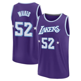 Youth Jamaal Wilkes Los Angeles Lakers Purple Fast Break 2021/22 Replica City Edition Jersey