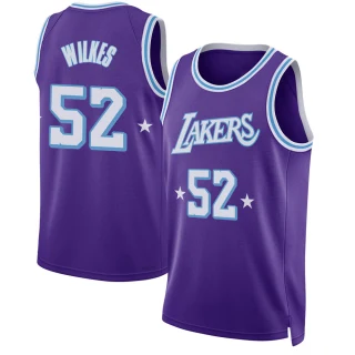 Youth Jamaal Wilkes Los Angeles Lakers Purple Swingman 2021/22 City Edition Jersey