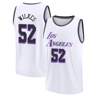 Youth Jamaal Wilkes Los Angeles Lakers White Fast Break 2022/23 City Edition Jersey