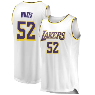 Youth Jamaal Wilkes Los Angeles Lakers White Swingman 2018/19 Jersey - Association Edition
