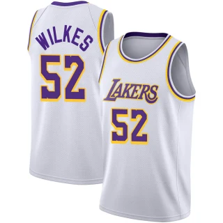 Youth Jamaal Wilkes Los Angeles Lakers White Swingman 2020/21 Jersey - Association Edition