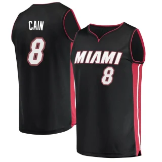Youth Jamal Cain Miami Heat Black Fast Break Jersey - Icon Edition