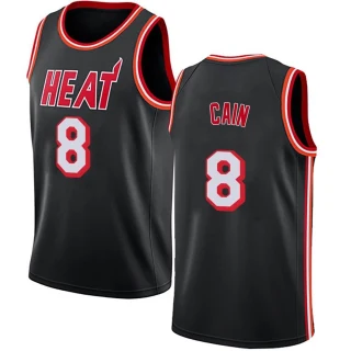 Youth Jamal Cain Miami Heat Black Swingman Fashion Hardwood Classics Jersey