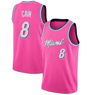 Youth Jamal Cain Miami Heat Pink Swingman 2018/19 Jersey - Earned Edition