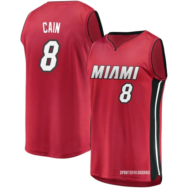 Youth Jamal Cain Miami Heat Red Fast Break Jersey - Statement Edition