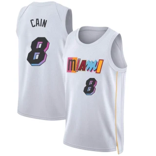Youth Jamal Cain Miami Heat White Swingman 2022/23 City Edition Jersey