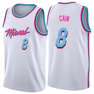 Youth Jamal Cain Miami Heat White Swingman Jersey - City Edition