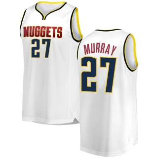 Youth Jamal Murray Denver Nuggets White Fast Break 2018/19 Jersey - Association Edition