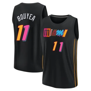 Youth Jamaree Bouyea Miami Heat Black Fast Break 2021/22 Replica City Edition Jersey