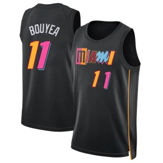 Youth Jamaree Bouyea Miami Heat Black Swingman 2021/22 City Edition Jersey