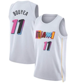 Youth Jamaree Bouyea Miami Heat White Swingman 2022/23 City Edition Jersey