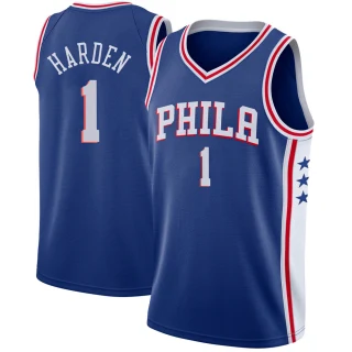 Youth James Harden Philadelphia 76ers Blue Swingman Jersey - Icon Edition