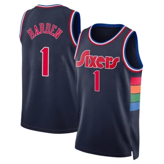 Youth James Harden Philadelphia 76ers Navy Swingman 2021/22 City Edition Jersey