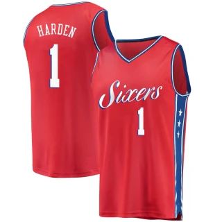 Youth James Harden Philadelphia 76ers Red Fast Break Jersey - Statement Edition