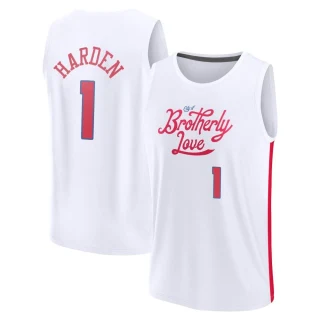 Youth James Harden Philadelphia 76ers White Fast Break 2022/23 City Edition Jersey