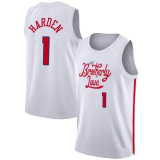 Youth James Harden Philadelphia 76ers White Swingman 2022/23 City Edition Jersey