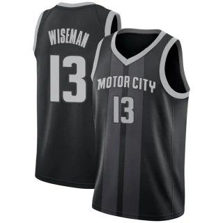 Youth James Wiseman Detroit Pistons Black Swingman 2018/19 Jersey - City Edition