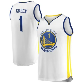 Youth JaMychal Green Golden State Warriors Gold Fast Break White Jersey - Association Edition