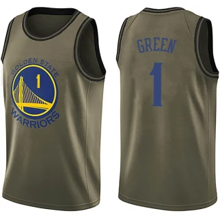 Youth JaMychal Green Golden State Warriors Gold Swingman Green Salute to Service Jersey