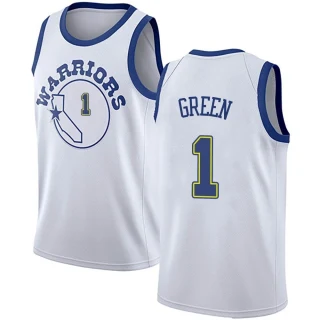 Youth JaMychal Green Golden State Warriors Gold Swingman White Hardwood Classics Jersey