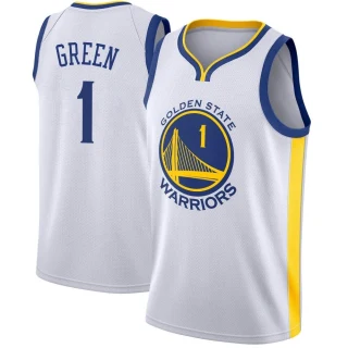 Youth JaMychal Green Golden State Warriors Gold Swingman White Jersey - Association Edition