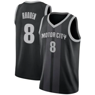 Youth Jared Rhoden Detroit Pistons Black Swingman 2018/19 Jersey - City Edition