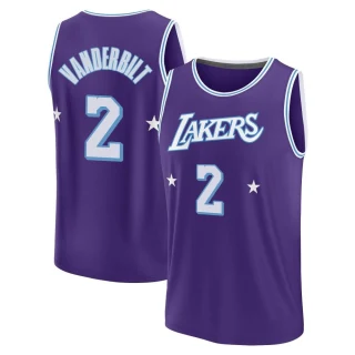 Youth Jarred Vanderbilt Los Angeles Lakers Purple Fast Break 2021/22 Replica City Edition Jersey
