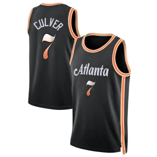 Youth Jarrett Culver Atlanta Hawks Black Swingman 2022/23 City Edition Jersey