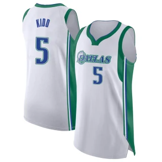 Youth Jason Kidd Dallas Mavericks White Authentic 2021/22 City Edition Jersey