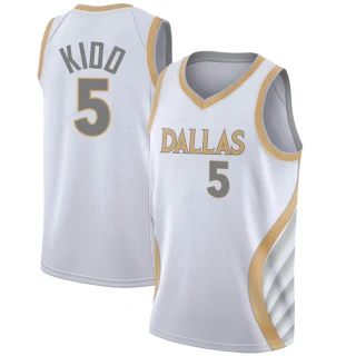 Youth Jason Kidd Dallas Mavericks White Swingman 2020/21 Jersey - City Edition