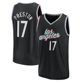 Youth Jason Preston Los Angeles Clippers Black Fast Break 2022/23 City Edition Jersey