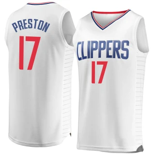 Youth Jason Preston Los Angeles Clippers White Fast Break Jersey - Association Edition