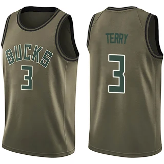 Youth Jason Terry Milwaukee Bucks Green Swingman Salute to Service Jersey
