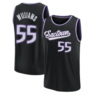Youth Jason Williams Sacramento Kings Black Fast Break 2021/22 Replica City Edition Jersey