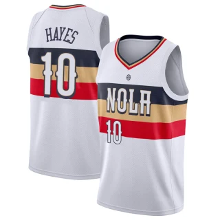 Youth Jaxson Hayes New Orleans Pelicans White Swingman 2018/19 Jersey - Earned Edition
