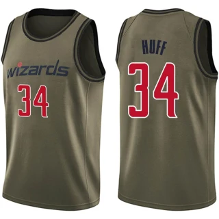 Youth Jay Huff Washington Wizards Green Swingman Salute to Service Jersey
