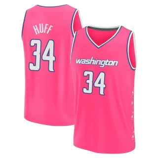 Youth Jay Huff Washington Wizards Pink Fast Break 2022/23 City Edition Jersey