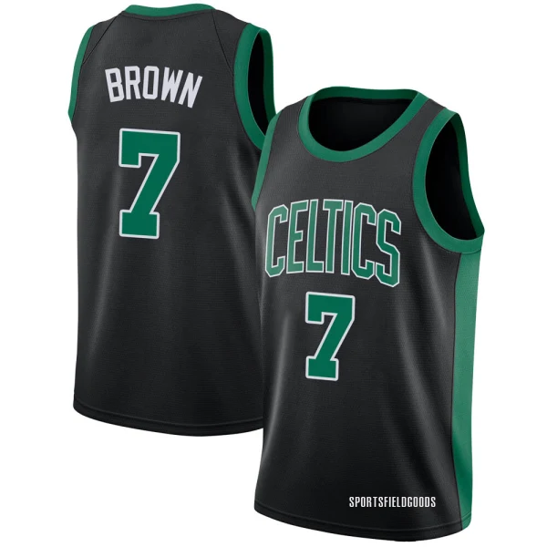 Youth Jaylen Brown Boston Celtics Black Swingman Jersey - Statement Edition