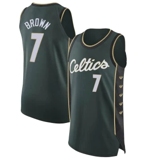 Youth Jaylen Brown Boston Celtics Green Authentic 2022/23 City Edition Jersey
